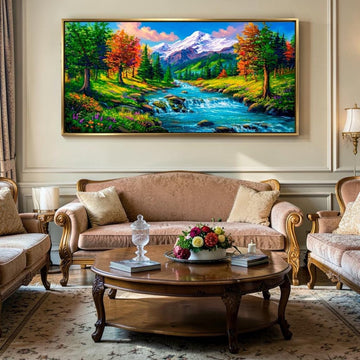 Eaterfall: Wildflower Valley and the Silver Falls (48 x 24 Inches)