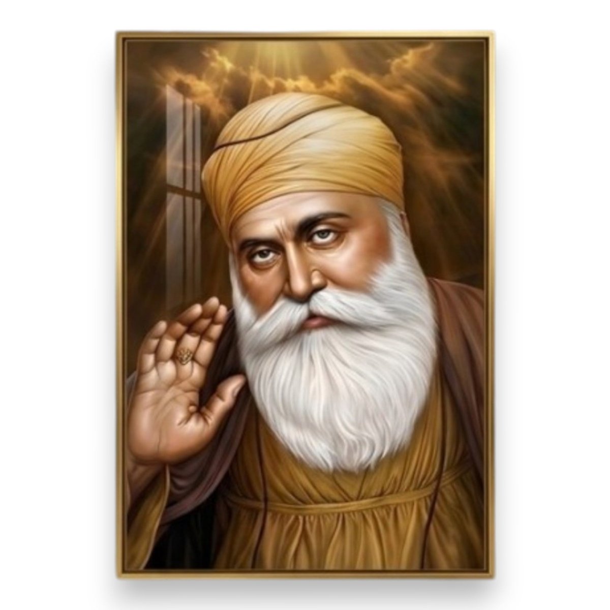 Ek Onkar Prakash: Divine Guru Nanak Dev Ji Canvas Art (24 x 36 Inches)
