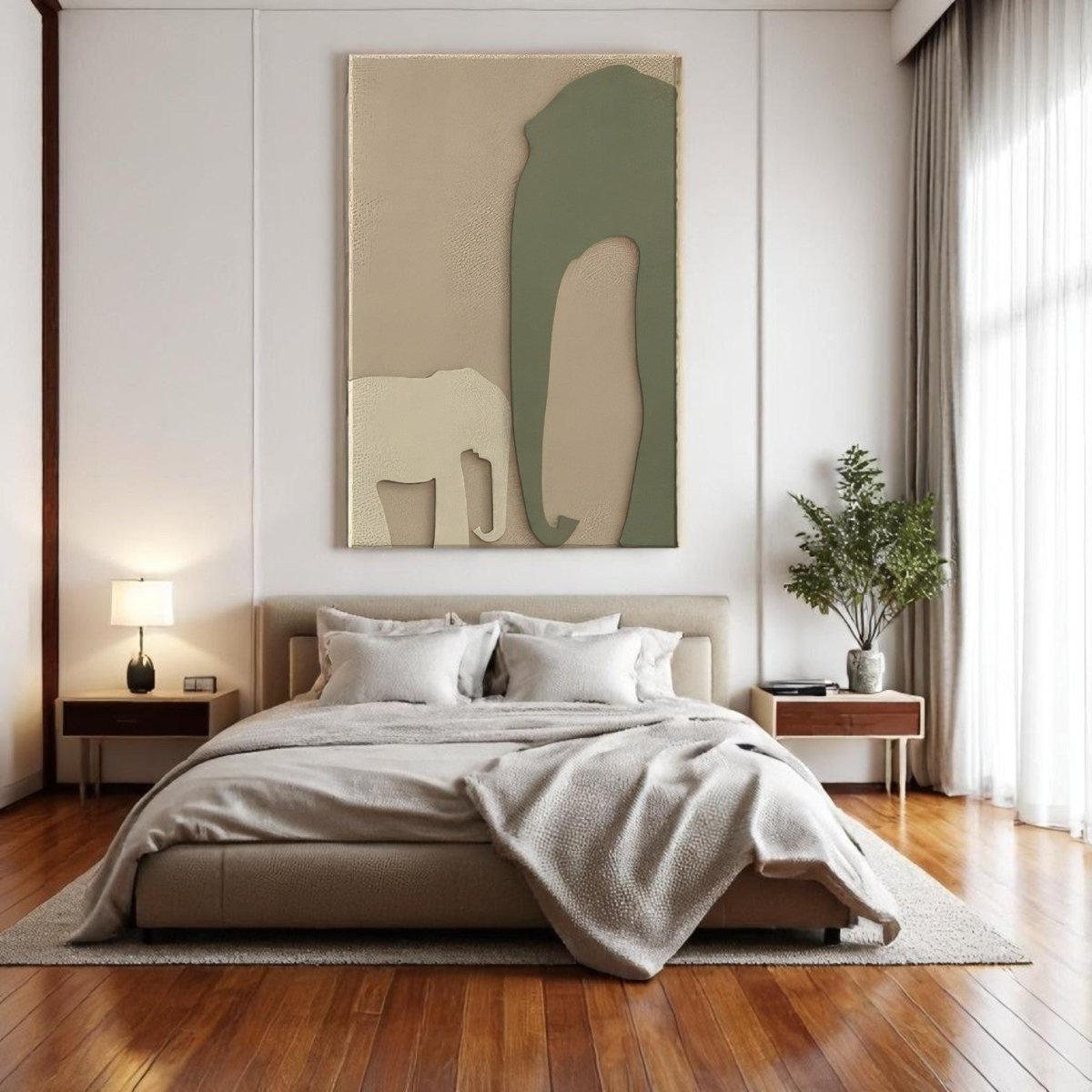 Elephantine Earth Tones Wall Decor (40 x 60 CM)