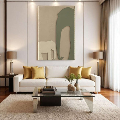 Elephantine Earth Tones Wall Decor (40 x 60 CM)