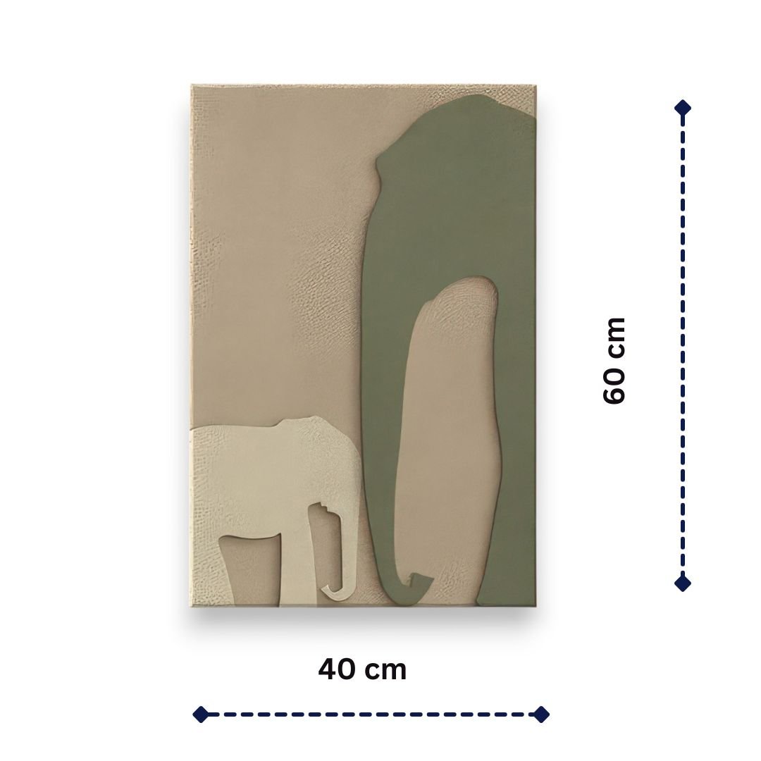 Elephantine Earth Tones Wall Decor (40 x 60 CM)