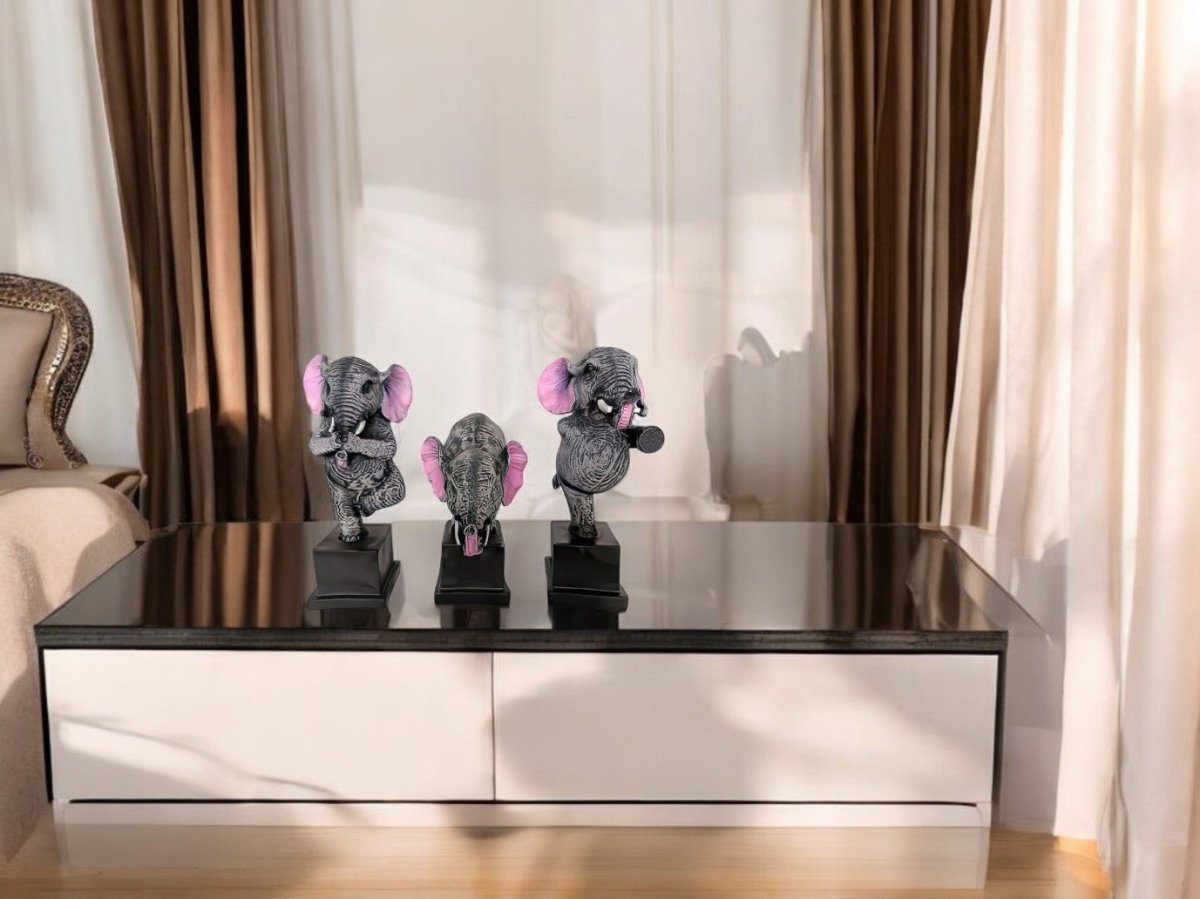 Elephant:The Regal Retreat Table Decor (Set of 3)