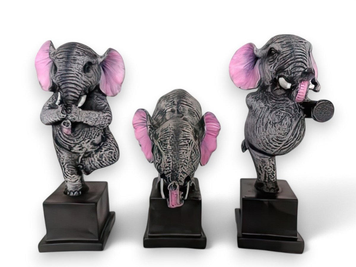 Elephant:The Regal Retreat Table Decor (Set of 3)