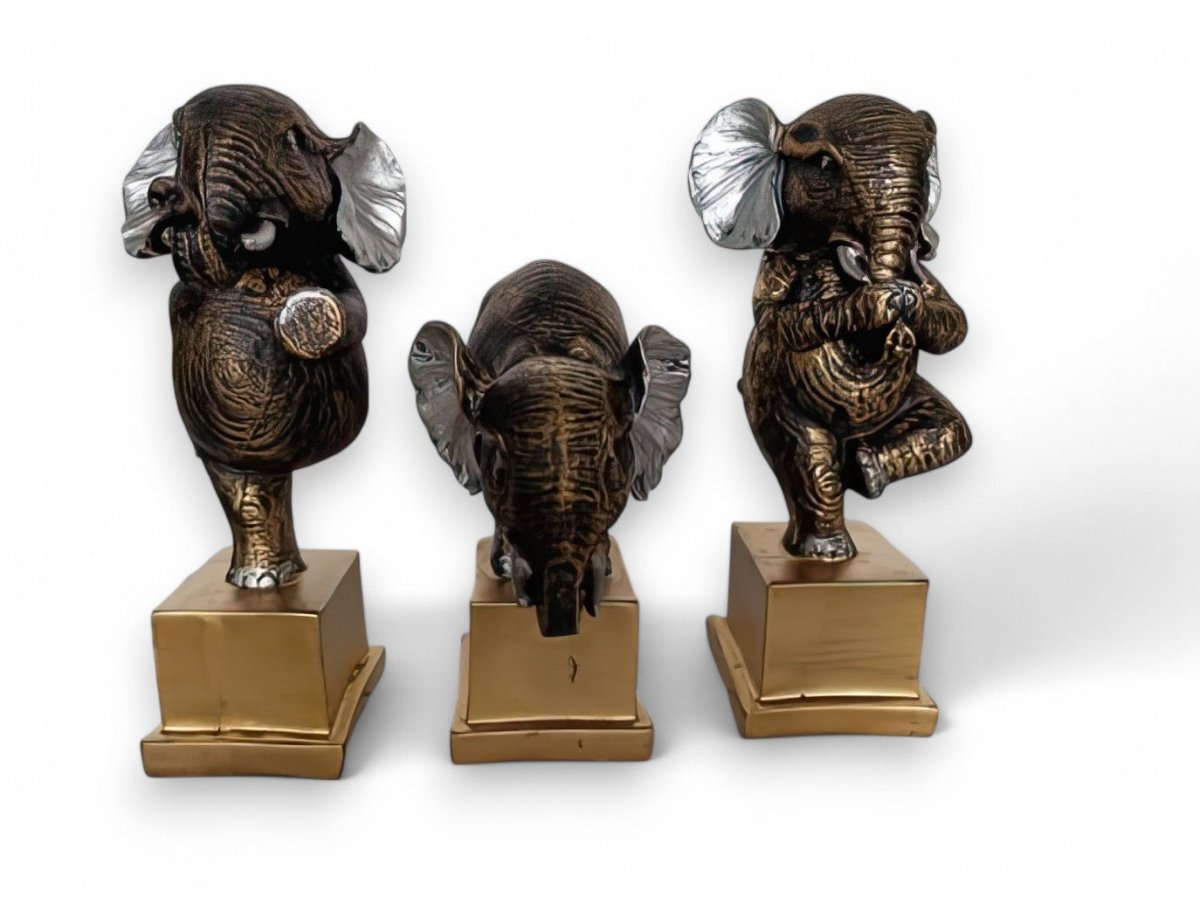 Elephant:The Regal Retreat Table Decor (Set of 3)