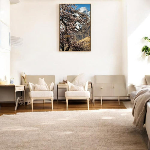 Eternal Spring: Himalayan Peak & Cherry Blossoms (24 x 36 Inches)