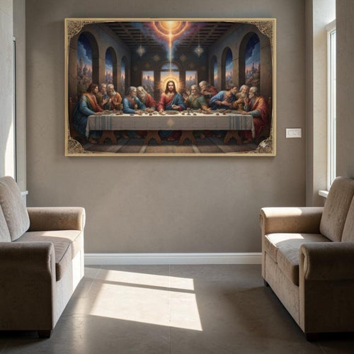 Final Blessing: The Gilded Table of Infinite Devotion: Divine Light at the Last Supper