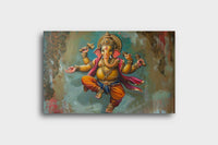 Thumbnail for Ganesha: Nritya Ganapati Canvas Wall Painting (36 x 24 Inches)