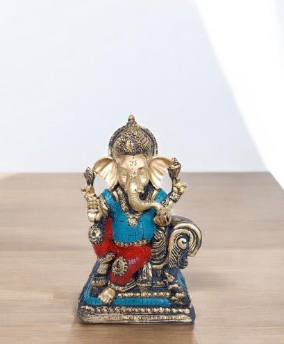 Ganesha : The Turquoise Treasure Table Decor