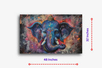 Thumbnail for Ganpati:The Spectral Guardian Canvas Wall Painting (36 x 24 Inches)