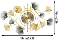 Thumbnail for Gilded Ginkgo Artistic Wall Clock (92 x 56 cm)