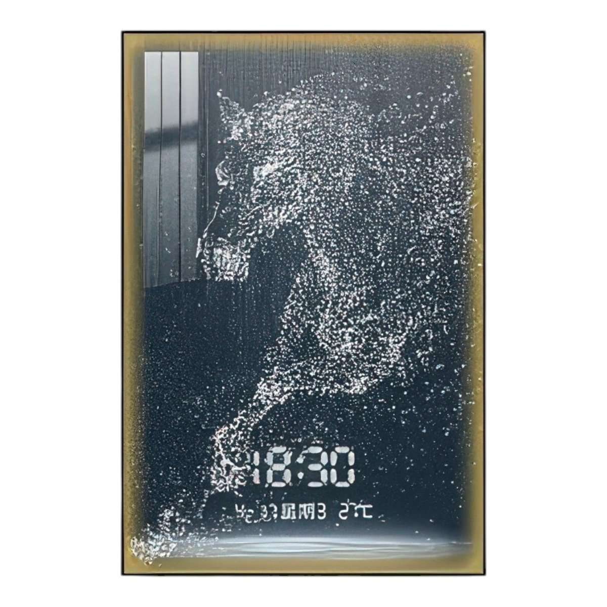 Glowing Dust Horse Timepiece Wall Decor (40 x 90 CM)