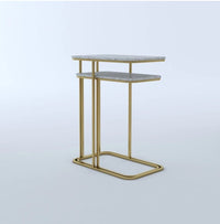 Thumbnail for Gold Base Nesting Tables with Marble Tops