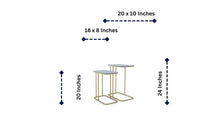 Thumbnail for Gold Base Nesting Tables with Marble Tops