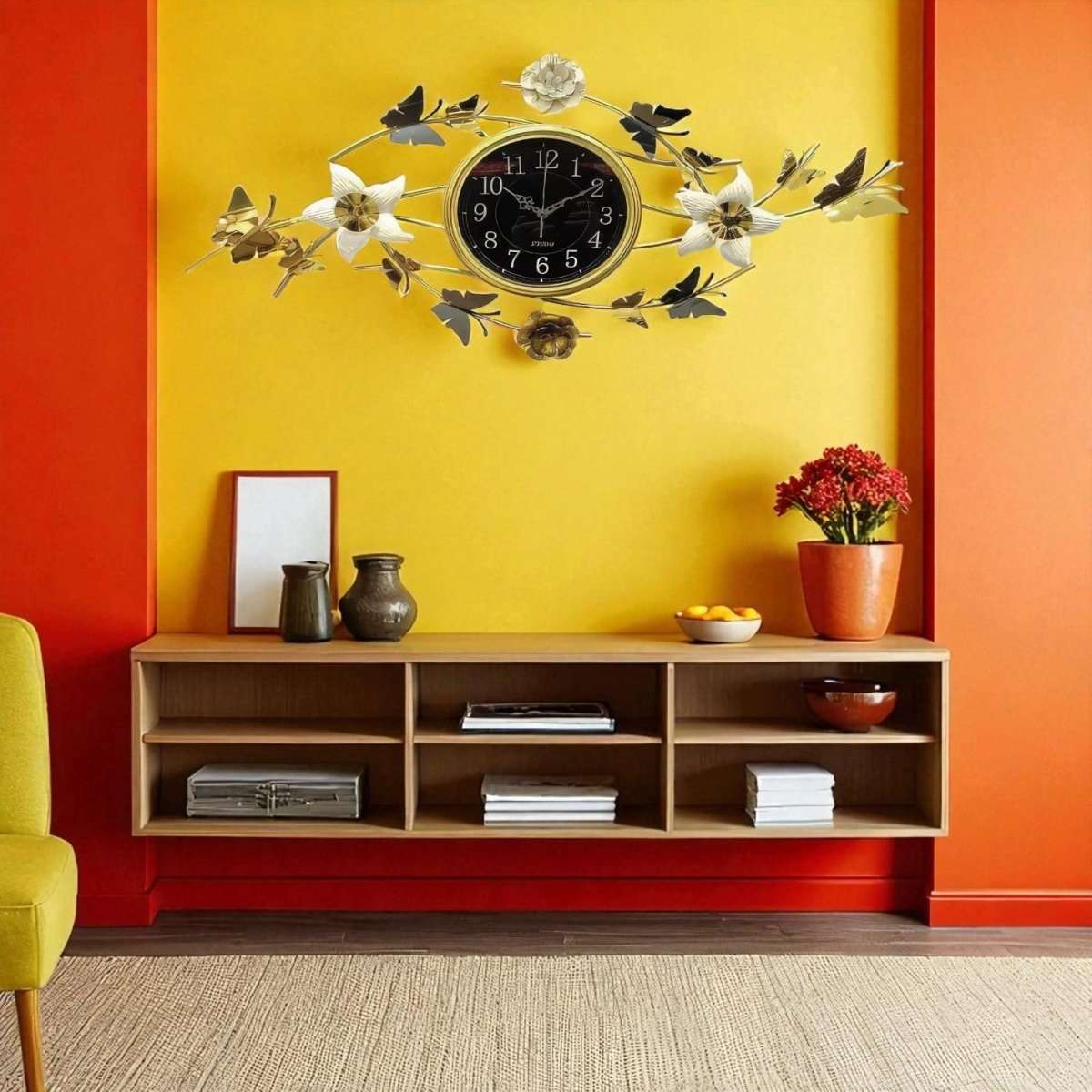 Golden Flutter Timepiece (40 x 20 Inches)