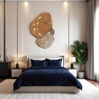 Thumbnail for Golden Koi Pond Wall Clock Art - Modern Organic Design (52 x 80 CM)