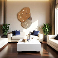 Thumbnail for Golden Koi Pond Wall Clock Art - Modern Organic Design (52 x 80 CM)