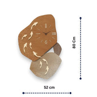 Thumbnail for Golden Koi Pond Wall Clock Art - Modern Organic Design (52 x 80 CM)