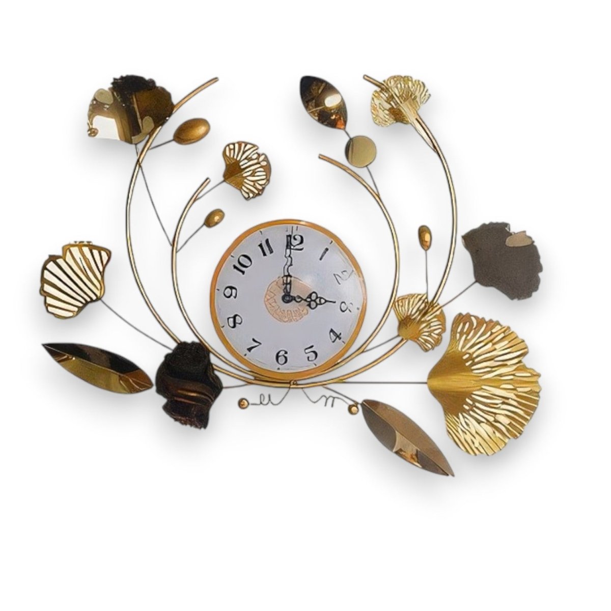 Golden Wisp Wall Clock (31 x 21 Inches)