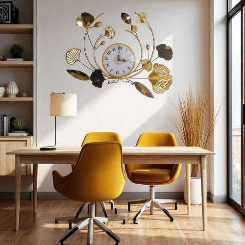 Golden Wisp Wall Clock (31 x 21 Inches)
