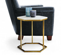 Thumbnail for Hexagon Marble Top Side Table