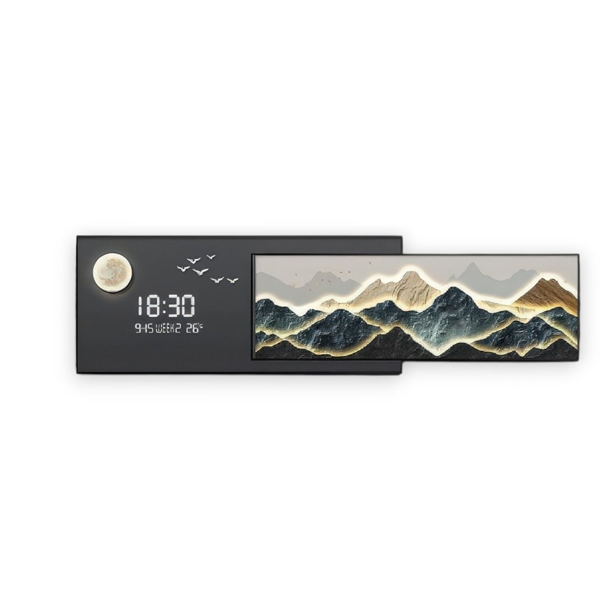 Illuminated Peaks Flying Birds Wall Decor (150 x 40 CM)