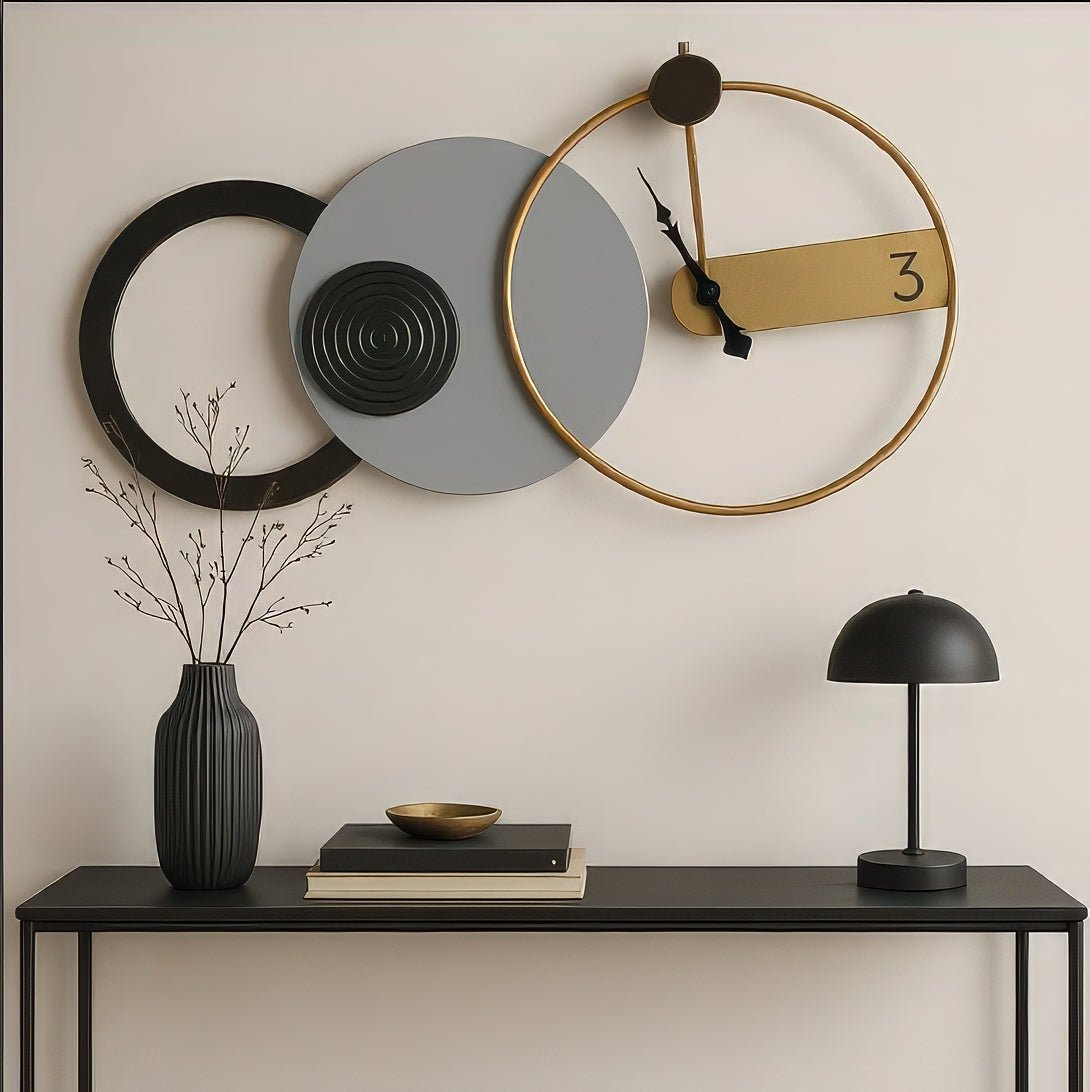 Interlocked Circles Timepiece (33 x 18 Inches)