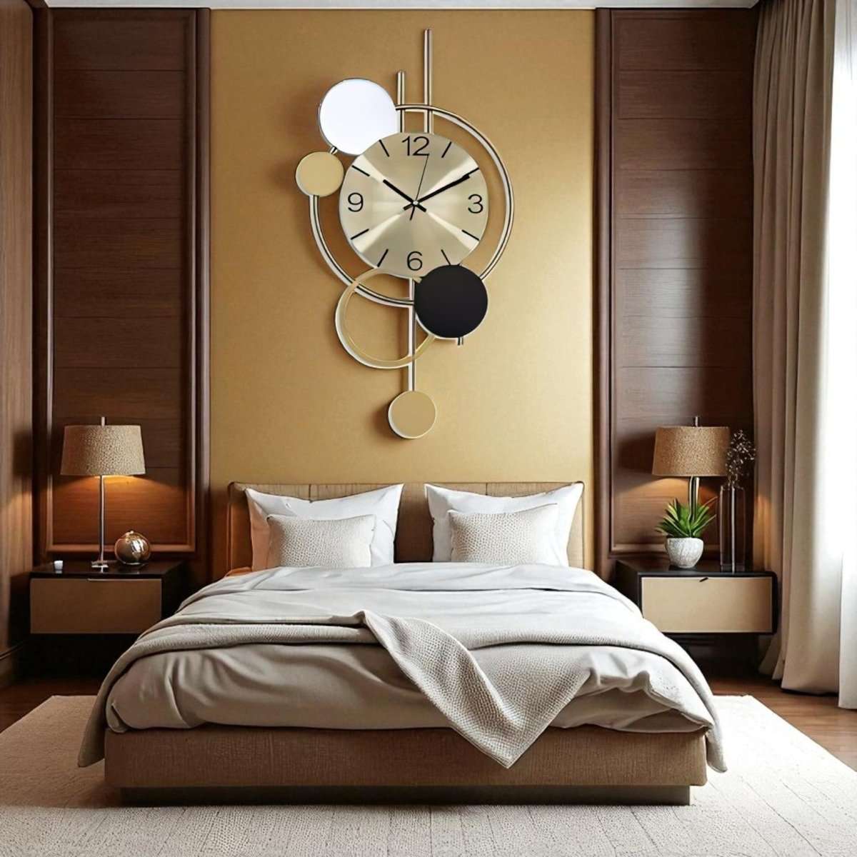 Intersecting Circles Modern Timepiece (35 x 14 Inches)
