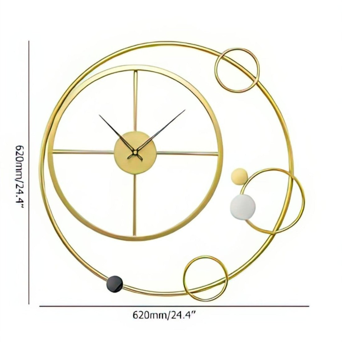 Interstellar Rings Modern Wall Clock (24.4 x 24.4 Inches)