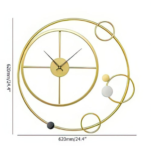 Interstellar Rings Modern Wall Clock (24.4 x 24.4 Inches)