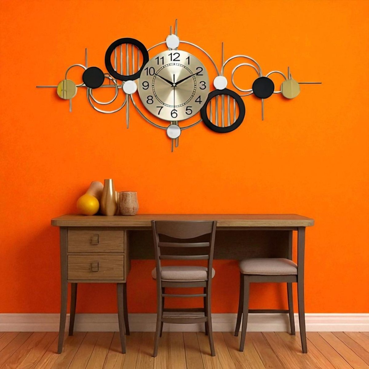 Intertwined Rings Statement Clock (36 x 18 Inches)
