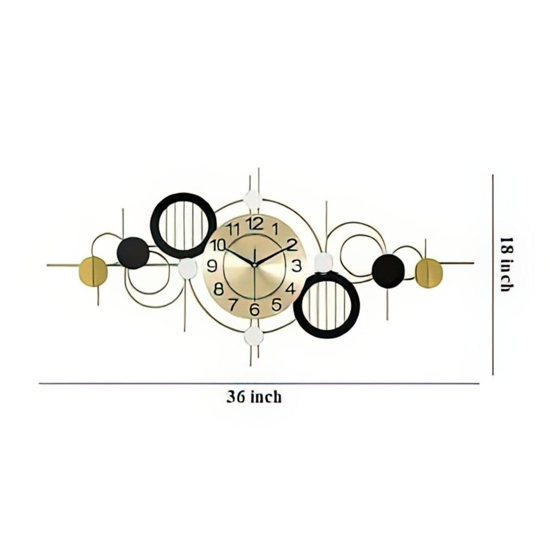 Intertwined Rings Statement Clock (36 x 18 Inches)