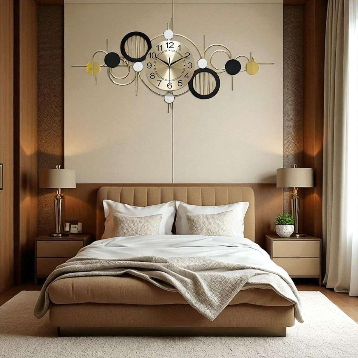 Intertwined Rings Statement Clock (36 x 18 Inches)