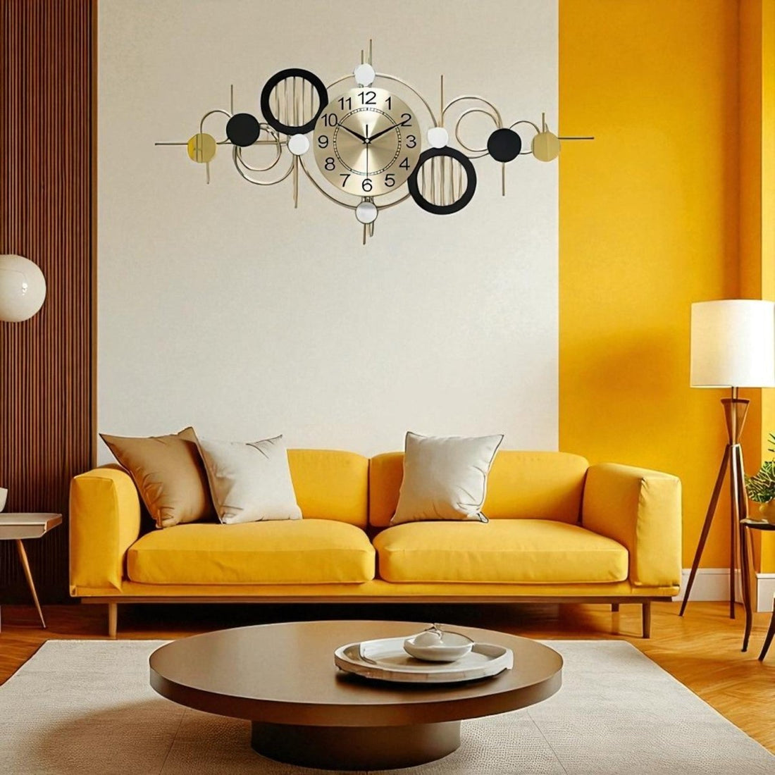 Intertwined Rings Statement Clock (36 x 18 Inches)