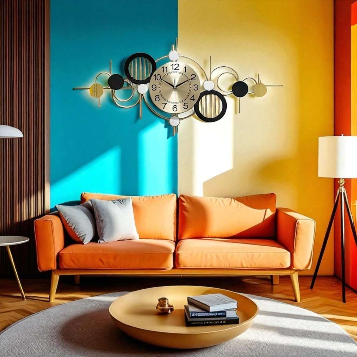 Intertwined Rings Statement Clock (36 x 18 Inches)