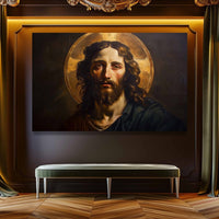Thumbnail for Jesus Christ: The Light in the Shadow Canvas Wall Painting (36 x 24 Inches)