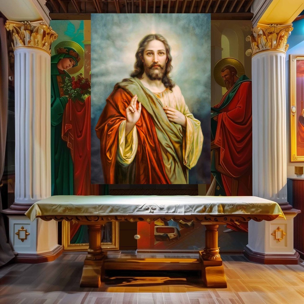 Jesus: The Compassionate Christ Canvas Wall Painting (24 x 36 Inches)