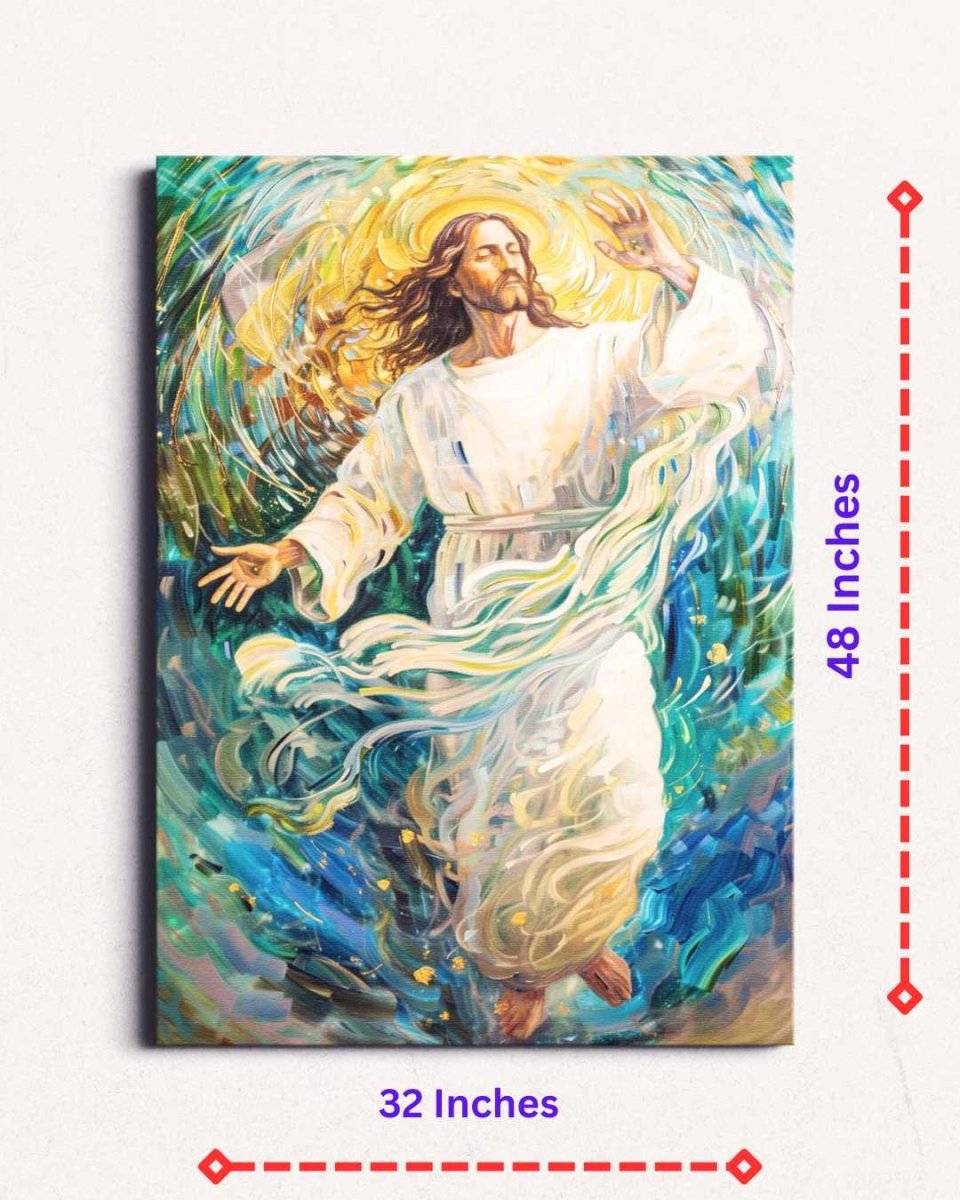 Jesus:Dominion Over Tempest Canvas wall art (24 x 36 Inches)