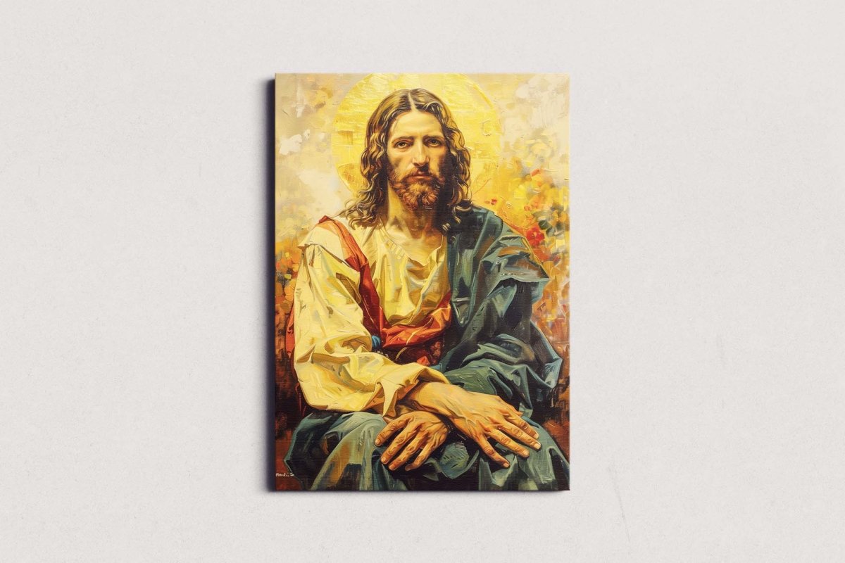 Jesus:Lumen Christi Canvas Wall Painting (24 x 36 Inches)