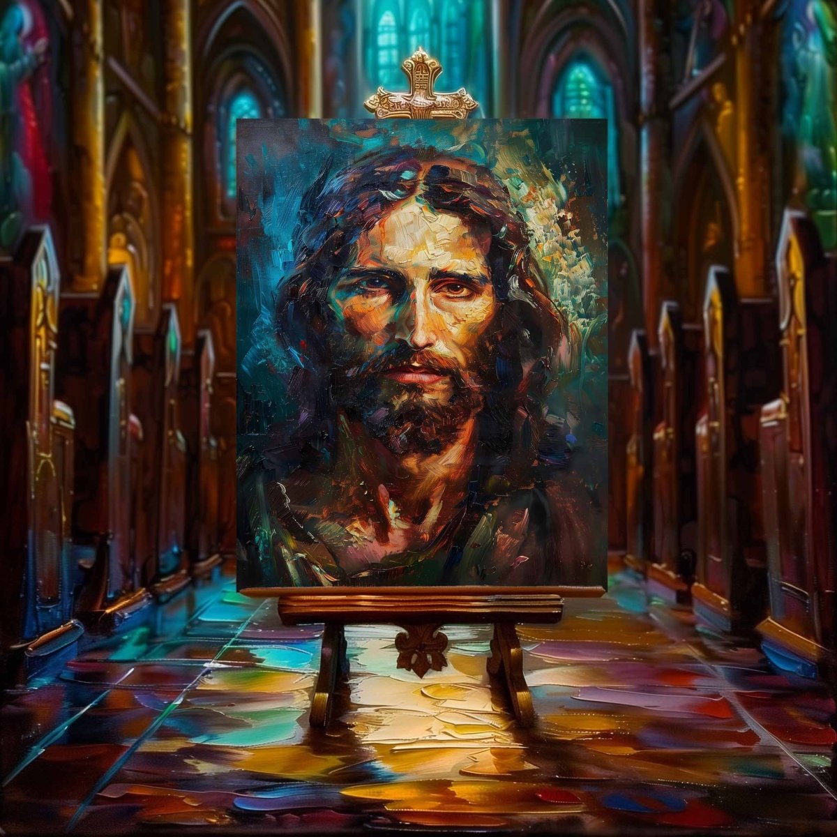 Jesus:The Light of Mercy Canvas Wall Painting (24 x 36 Inches)