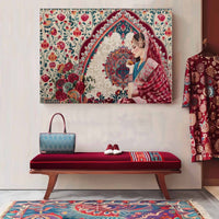 Thumbnail for Kalamkari Painting: Saubhagyawati Kalyani Canvas Wall Art (36 x 24 Inches)