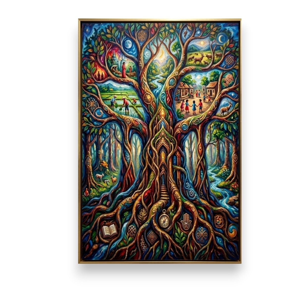 Kalpavriksha: The Eternal Tree of Life (24 x 36 Inches)