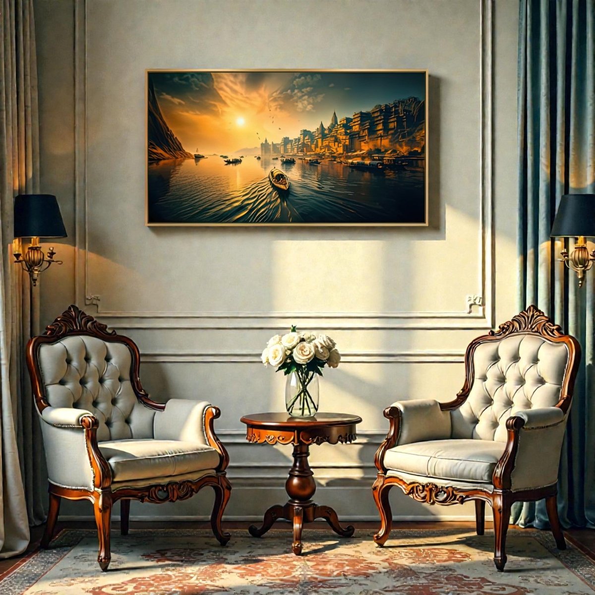 Kashi’s Sacred Glow: Benaras Riverfront Heritage Art