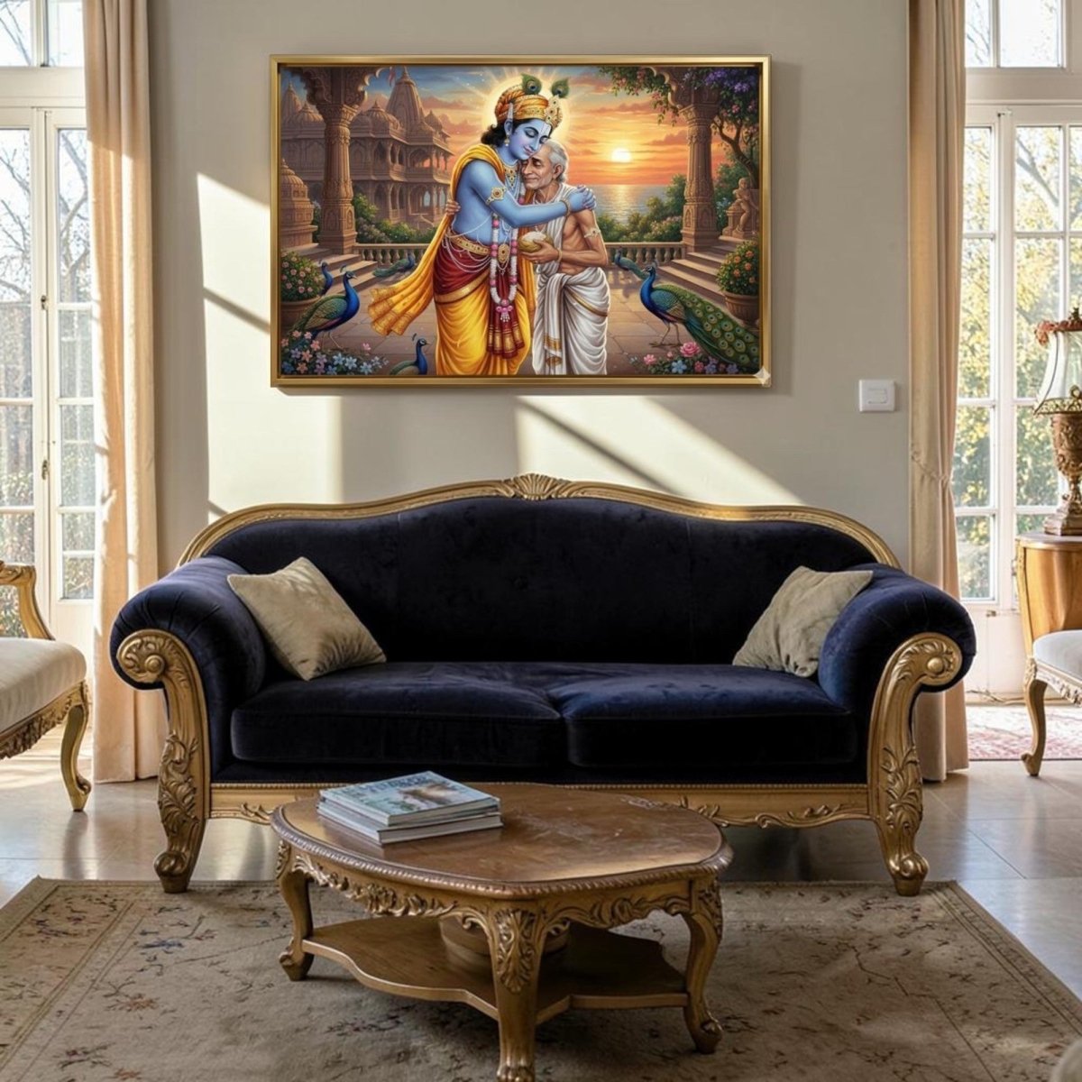 Krishna and Sudama: Maitri Bandhan: Krishna, Sudama, and the Royal Peacocks