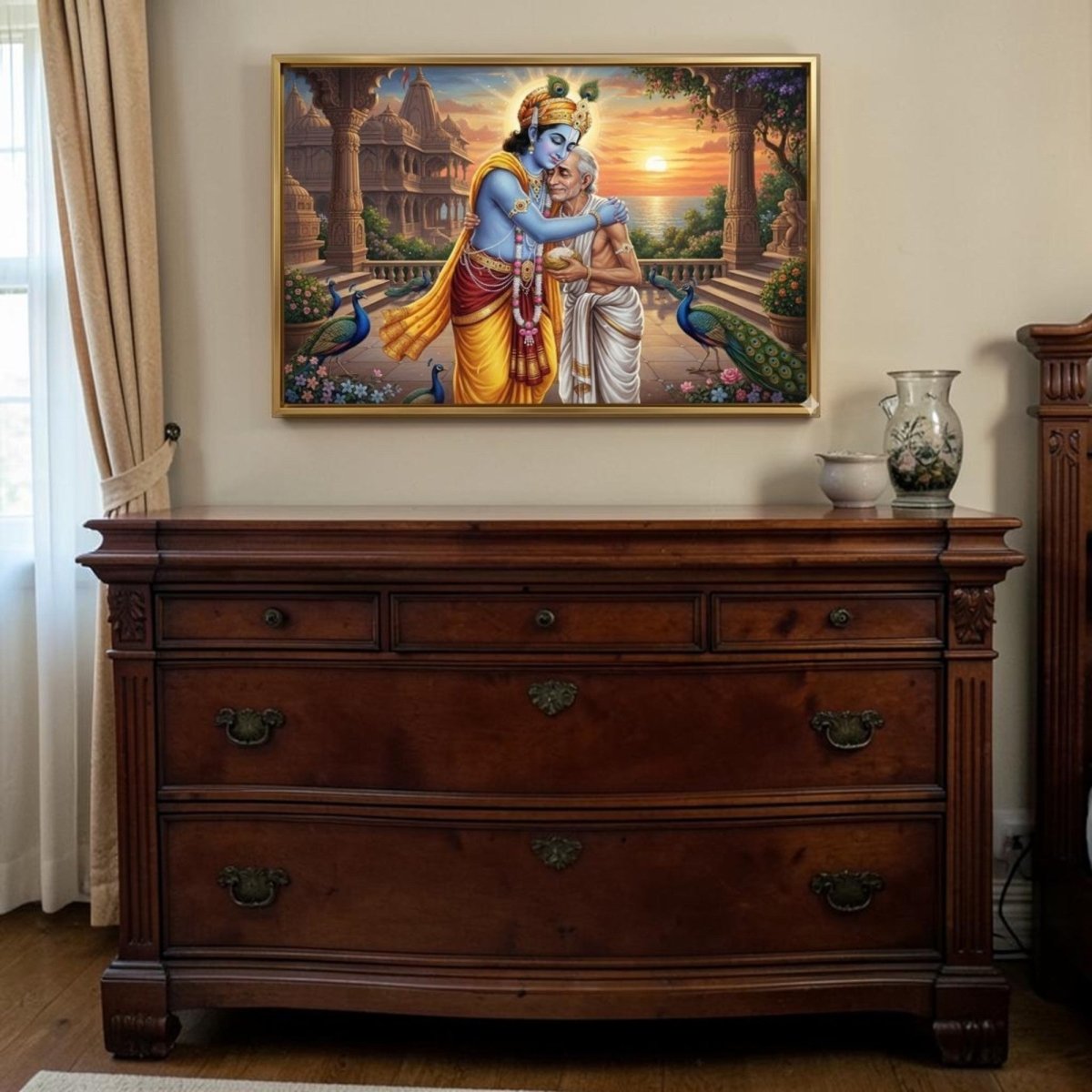 Krishna and Sudama: Maitri Bandhan: Krishna, Sudama, and the Royal Peacocks