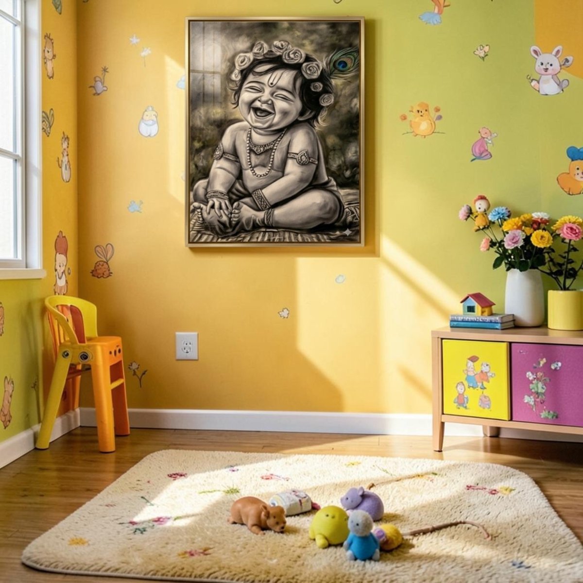 Krishna: Hasya - Gopal: The Eternal Resonance of Joy (24 x 36 Inches)