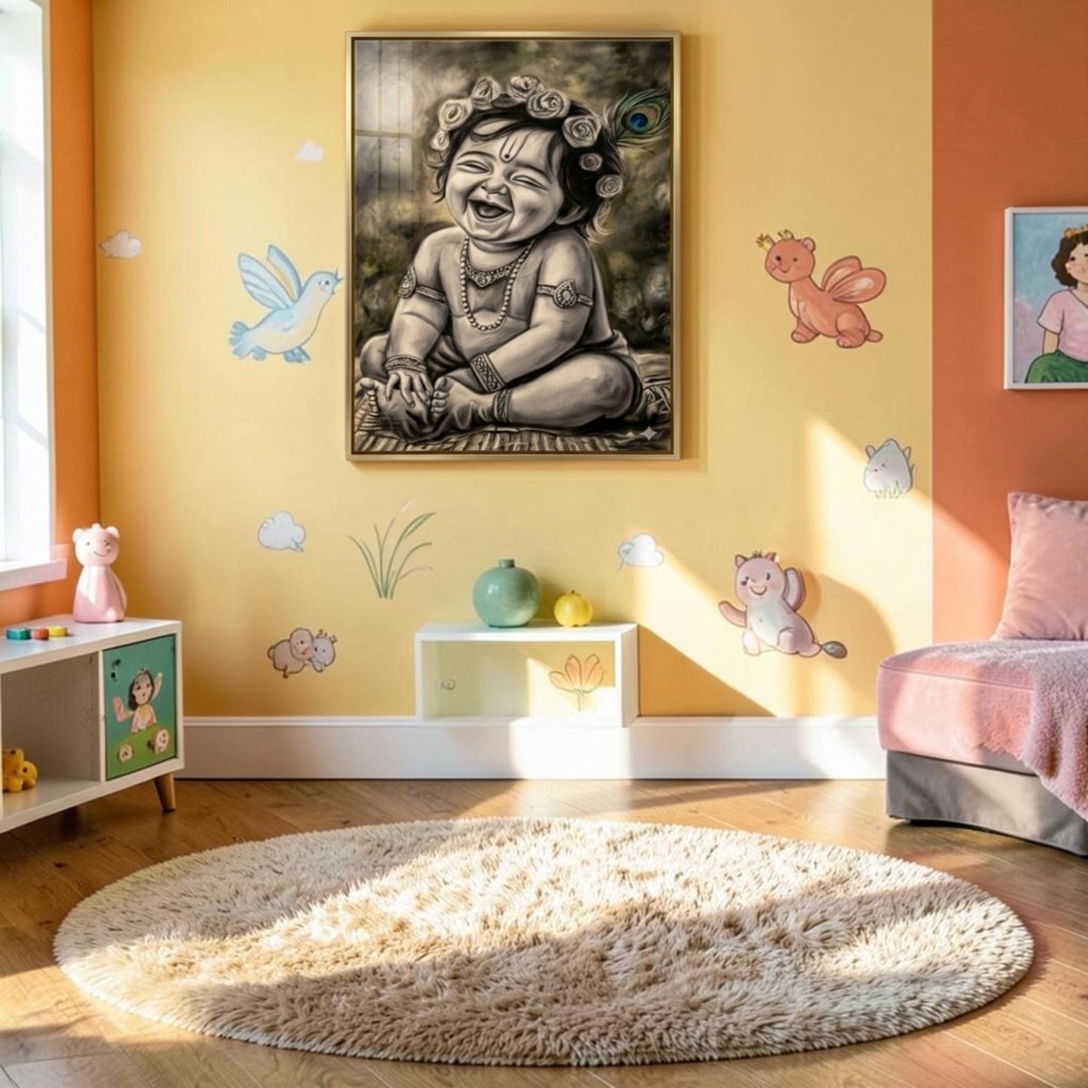 Krishna: Hasya - Gopal: The Eternal Resonance of Joy (24 x 36 Inches)