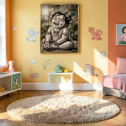 Krishna: Hasya - Gopal: The Eternal Resonance of Joy (24 x 36 Inches)