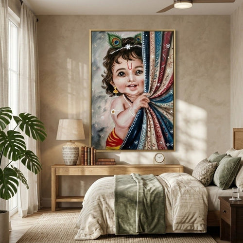Krishna: Murali Manohar’s Hide - and - Seek (24 x 36 Inches)