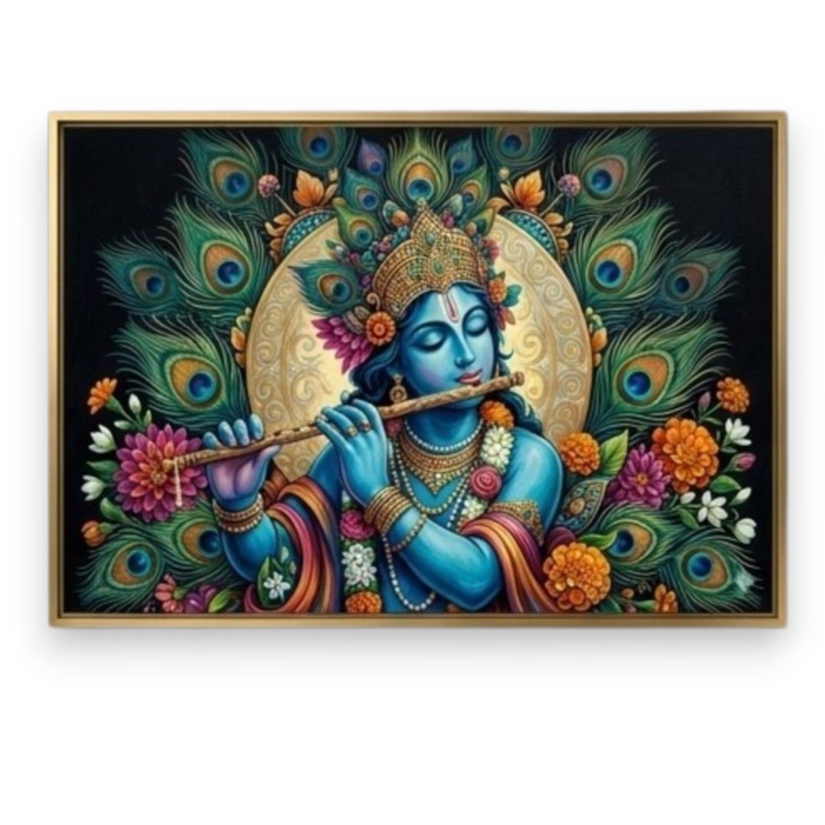 Krishna: Pitambara Dhari: The Lord of Infinite Colors (36 x 24 Inches)