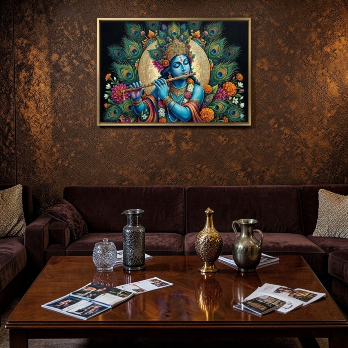 Krishna: Pitambara Dhari: The Lord of Infinite Colors (36 x 24 Inches)